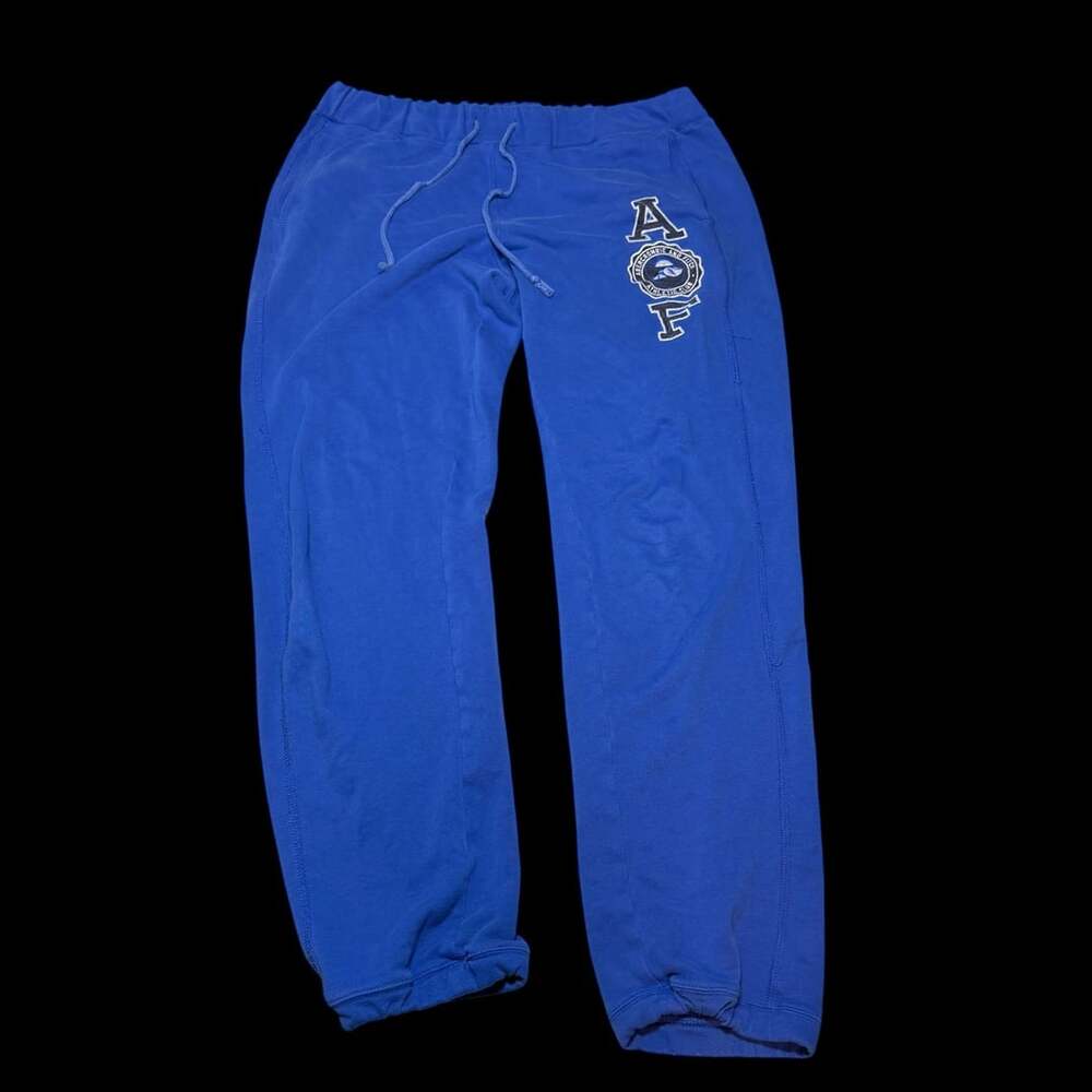 Abercrombie & Fitch Sweatpants Size M Blue A&F Athletic Club Logo Joggers